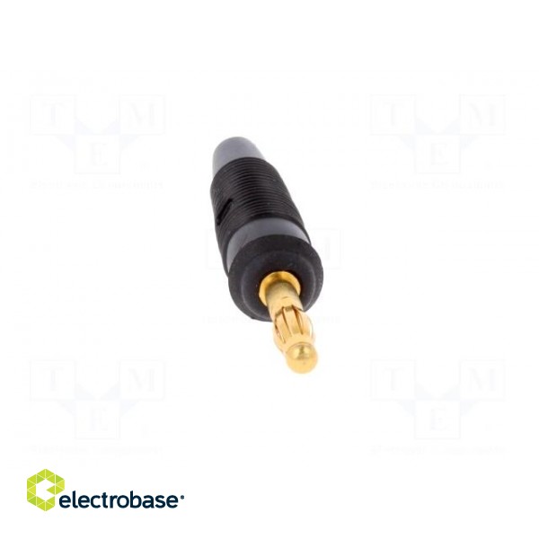 Plug | 4mm banana | 32A | 60VDC | black | non-insulated | for cable | 3mΩ paveikslėlis 9