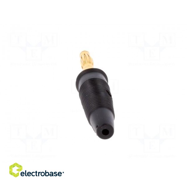 Plug | 4mm banana | 32A | 60VDC | black | non-insulated | for cable | 3mΩ paveikslėlis 5
