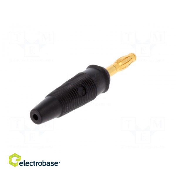 Plug | 4mm banana | 32A | 60VDC | black | non-insulated | for cable | 3mΩ image 6