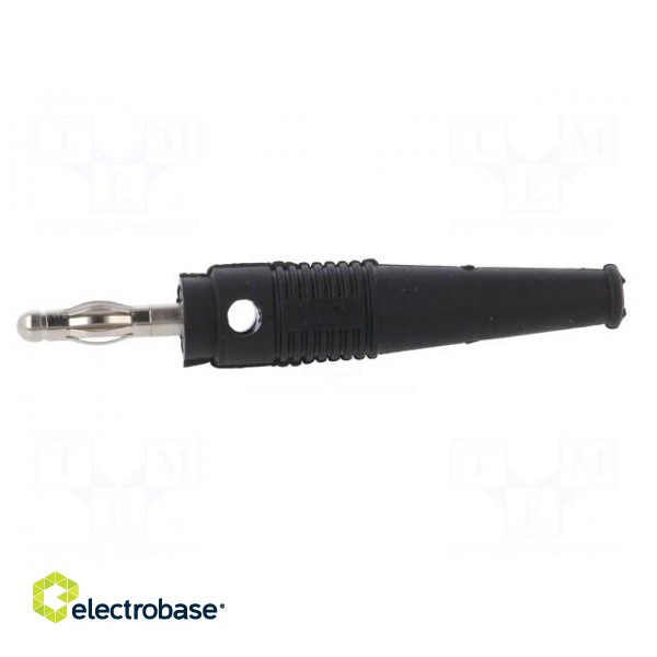 Plug | 4mm banana | 32A | black | 2.5mm2 | nickel plated | soldered | 69mm image 3