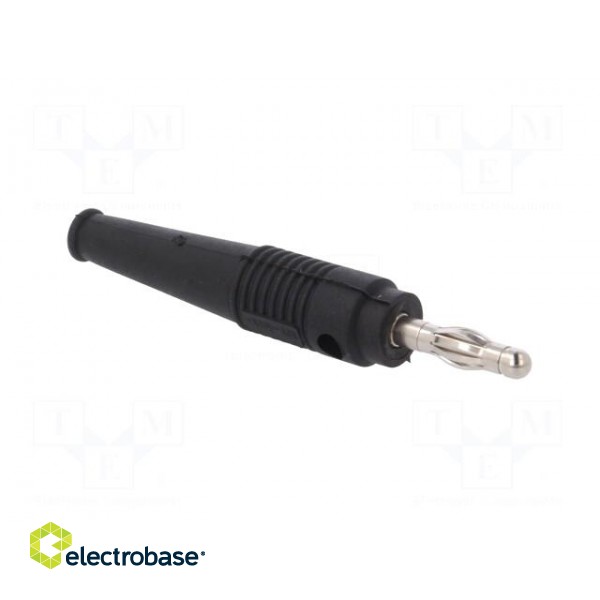 Plug | 4mm banana | 32A | black | 2.5mm2 | nickel plated | soldered | 69mm image 8