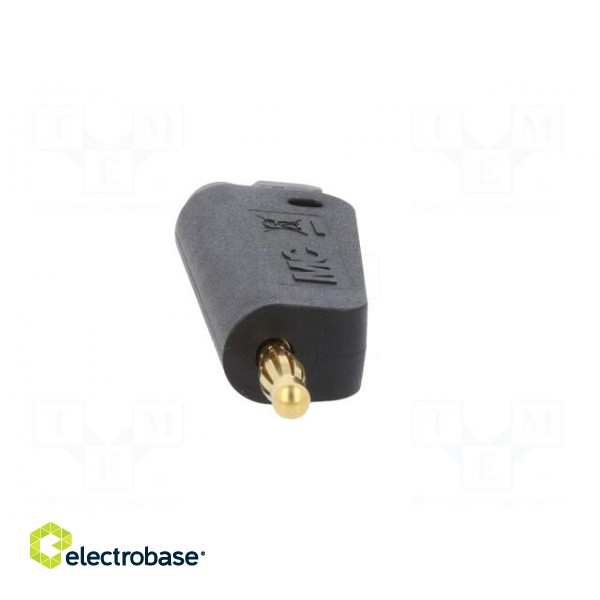 Plug | 4mm banana | 32A | black | gold-plated | on cable image 9