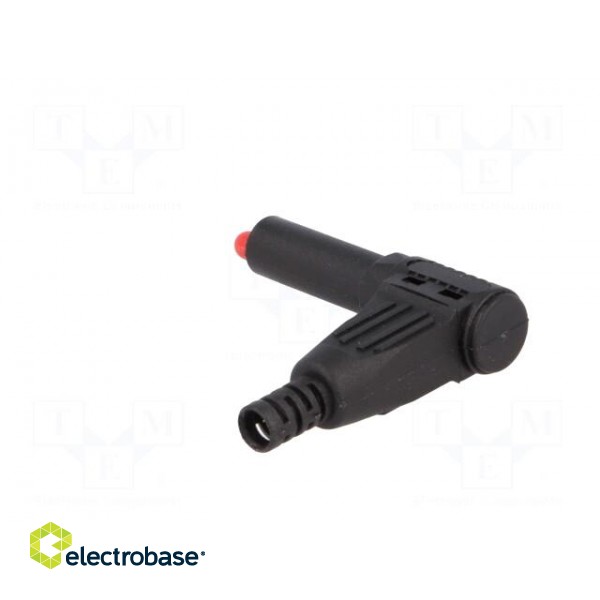 Plug | 4mm banana | 32A | black | insulated | 40mm | for cable image 4