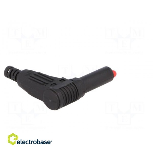 Plug | 4mm banana | 32A | black | insulated | 40mm | for cable | soldered image 6
