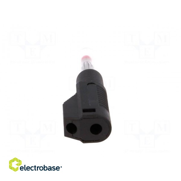 Plug | 4mm banana | 32A | black | insulated,with 4mm axial socket image 5