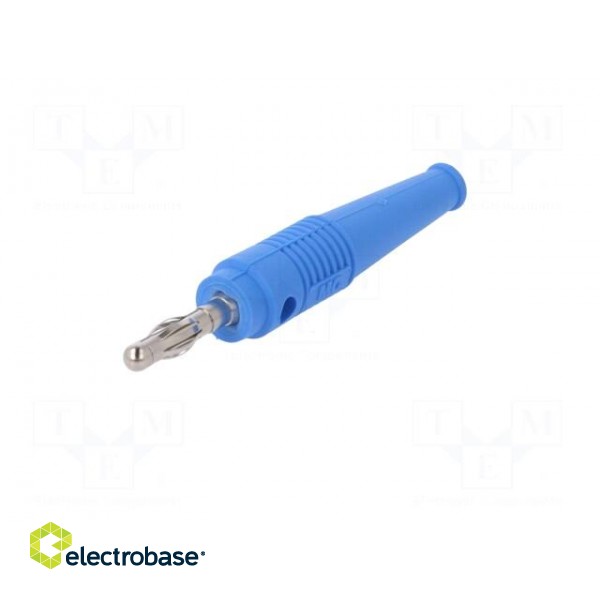 Plug | 4mm banana | 32A | blue | 2.5mm2 | Plating: nickel plated | 69mm image 2
