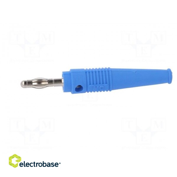 Plug | 4mm banana | 32A | blue | 2.5mm2 | Plating: nickel plated | 69mm image 3
