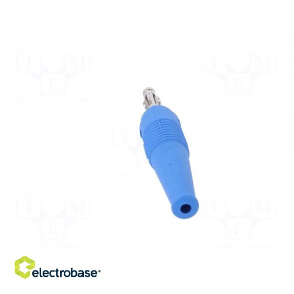 Plug | 4mm banana | 32A | blue | 2.5mm2 | Plating: nickel plated | 69mm image 5