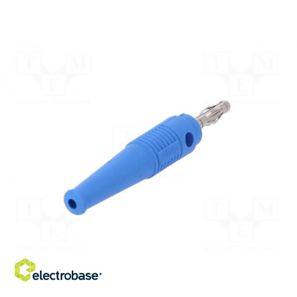 Plug | 4mm banana | 32A | blue | 2.5mm2 | Plating: nickel plated | 69mm image 6