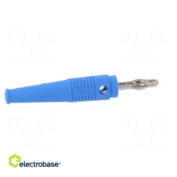 Plug | 4mm banana | 32A | blue | 2.5mm2 | Plating: nickel plated | 69mm image 7