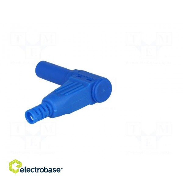 Plug | 4mm banana | 32A | blue | insulated | 40mm | for cable фото 4