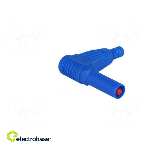 Plug | 4mm banana | 32A | blue | insulated | 40mm | for cable | soldered image 8