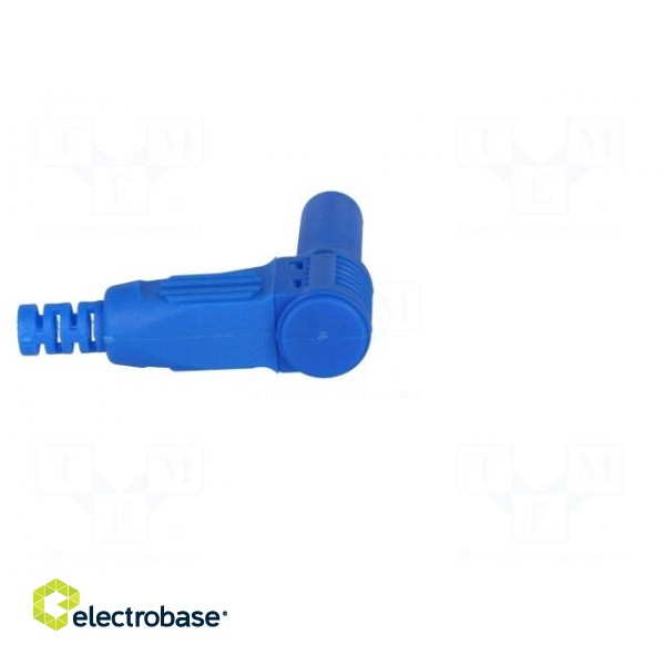Plug | 4mm banana | 32A | blue | insulated | 40mm | for cable фото 5