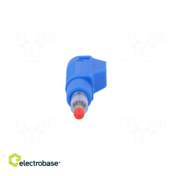 Plug | 4mm banana | 32A | blue | insulated,with 4mm axial socket image 9