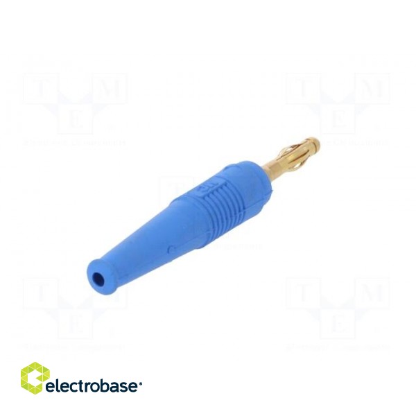 Plug | 4mm banana | 32A | blue | non-insulated | 2.5mm2 | gold-plated image 6
