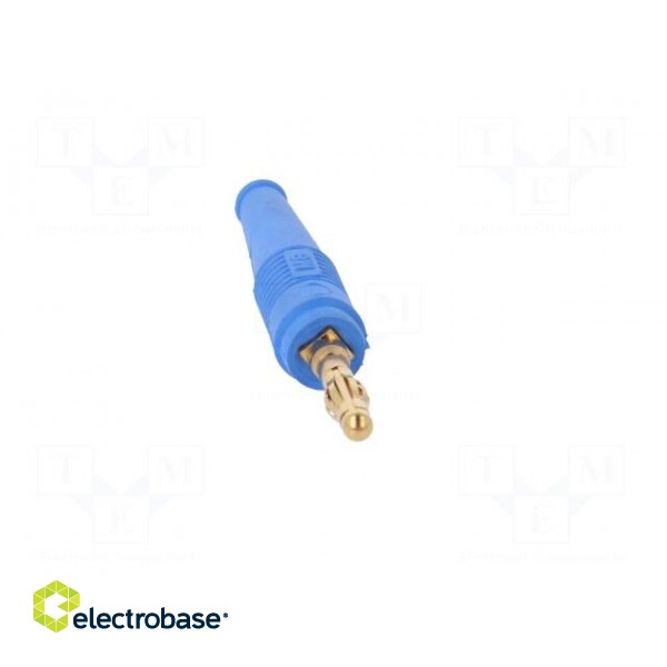 Plug | 4mm banana | 32A | blue | 2.5mm2 | Plating: gold-plated | 69mm image 9