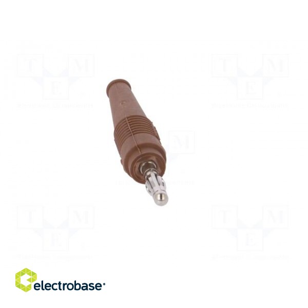 Plug | 4mm banana | 32A | brown | 2.5mm2 | nickel plated | soldered | 69mm image 9
