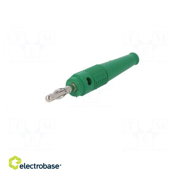 Plug | 4mm banana | 32A | green | 2.5mm2 | nickel plated | soldered | 69mm image 2