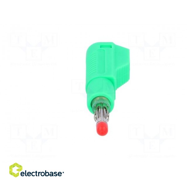 Plug | 4mm banana | 32A | green | insulated,with 4mm axial socket image 9