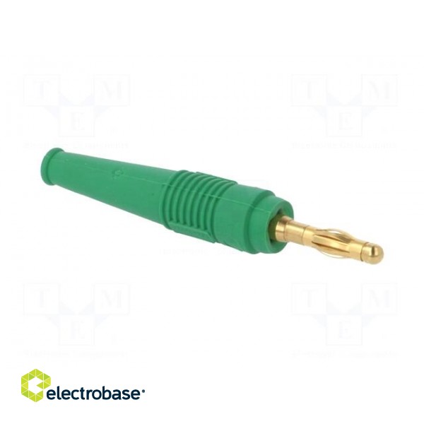 Plug | 4mm banana | 32A | green | non-insulated | 2.5mm2 | gold-plated image 8