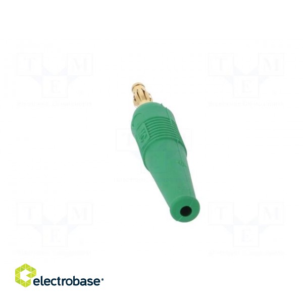Plug | 4mm banana | 32A | green | non-insulated | 2.5mm2 | gold-plated image 5