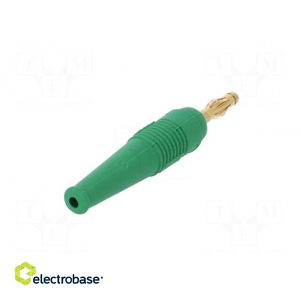 Plug | 4mm banana | 32A | green | non-insulated | 2.5mm2 | gold-plated image 6
