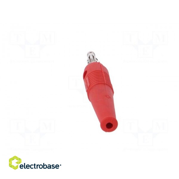 Plug | 4mm banana | 32A | red | 2.5mm2 | Plating: nickel plated | 69mm image 5