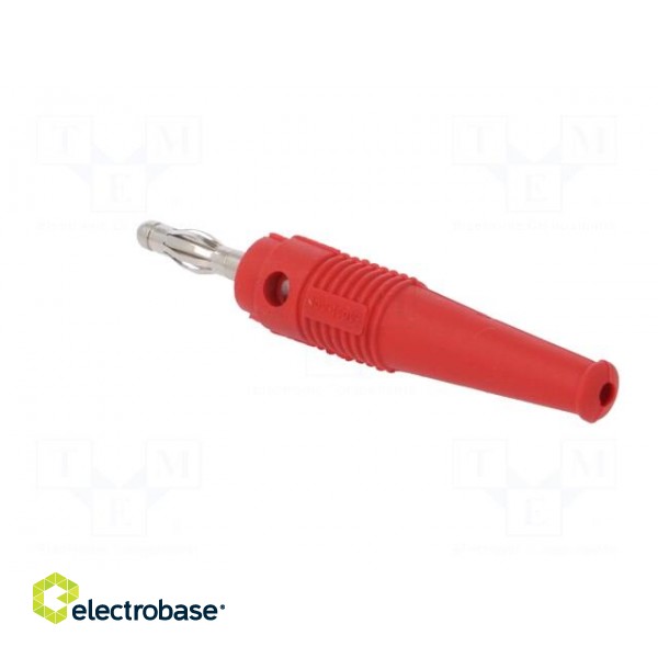 Plug | 4mm banana | 32A | red | 2.5mm2 | Plating: nickel plated | 69mm image 4