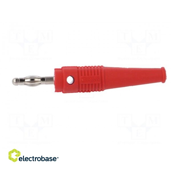 Plug | 4mm banana | 32A | red | 2.5mm2 | Plating: nickel plated | 69mm image 3