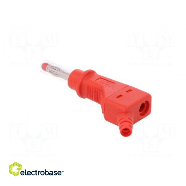 Plug | 4mm banana | 32A | 600V | red | 2.5mm2 | on cable image 4