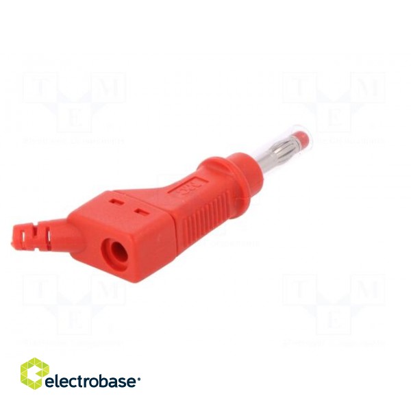 Plug | 4mm banana | 32A | 600V | red | 2.5mm2 | on cable image 6