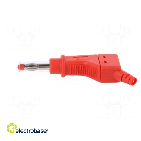 Plug | 4mm banana | 32A | 600V | red | 2.5mm2 | on cable image 3
