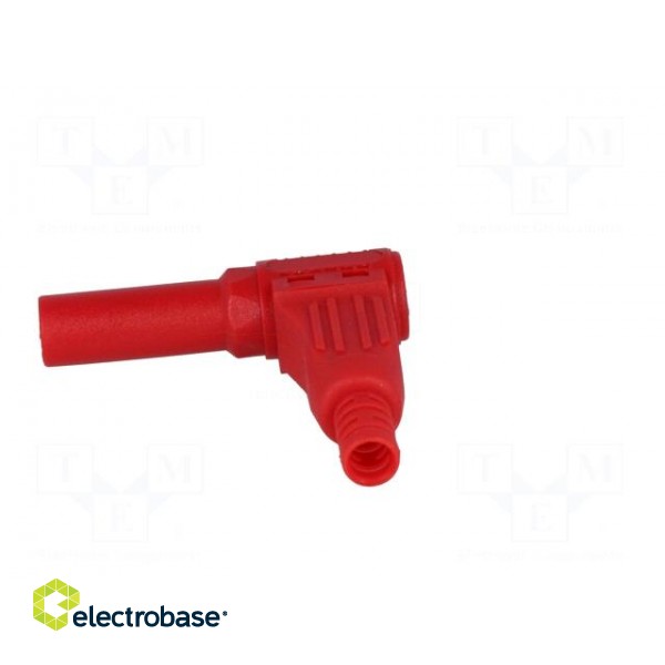 Plug | 4mm banana | 32A | red | insulated | 40mm | for cable | soldered image 3