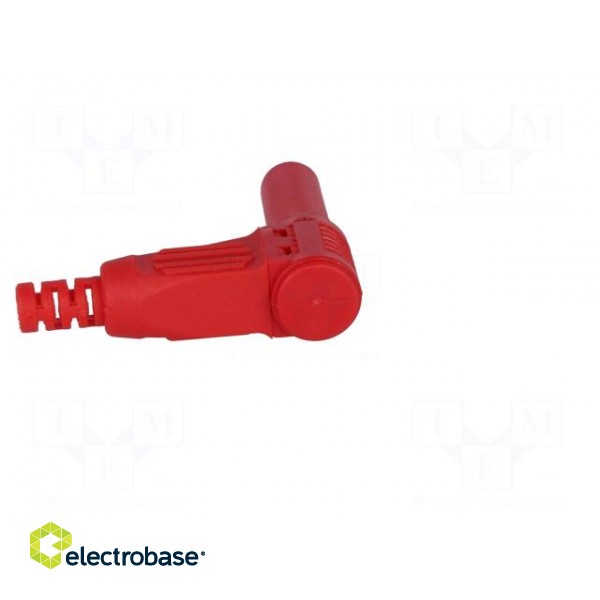 Plug | 4mm banana | 32A | red | insulated | 40mm | for cable | soldered image 5