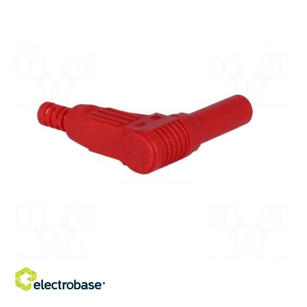Plug | 4mm banana | 32A | red | insulated | 40mm | for cable paveikslėlis 6