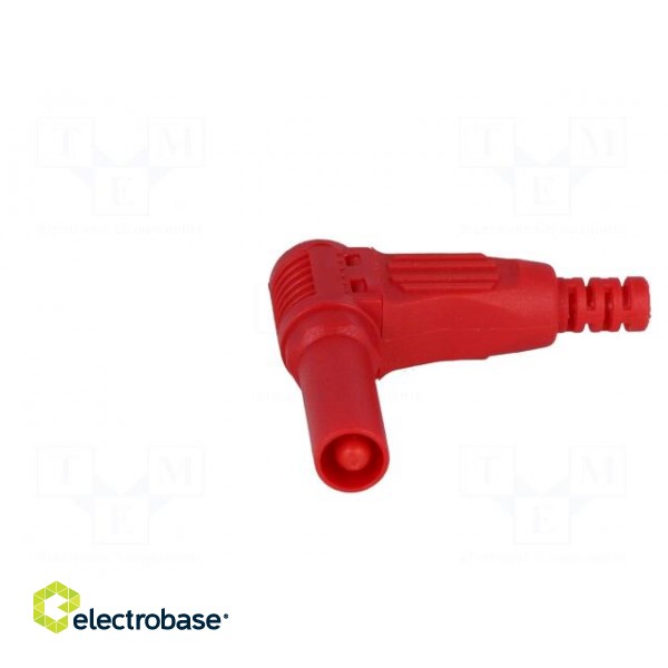 Plug | 4mm banana | 32A | red | insulated | 40mm | for cable | soldered image 9