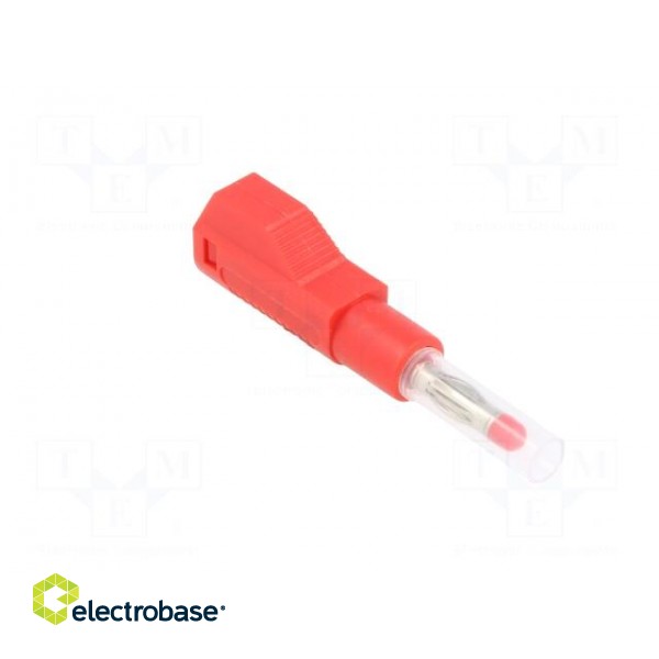 Plug | 4mm banana | 32A | red | insulated,with 4mm axial socket | 56mm image 8