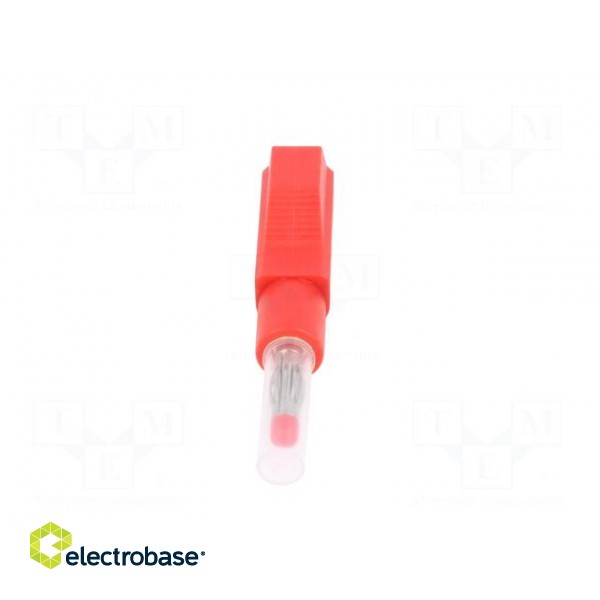 Plug | 4mm banana | 32A | red | insulated,with 4mm axial socket | 56mm image 9