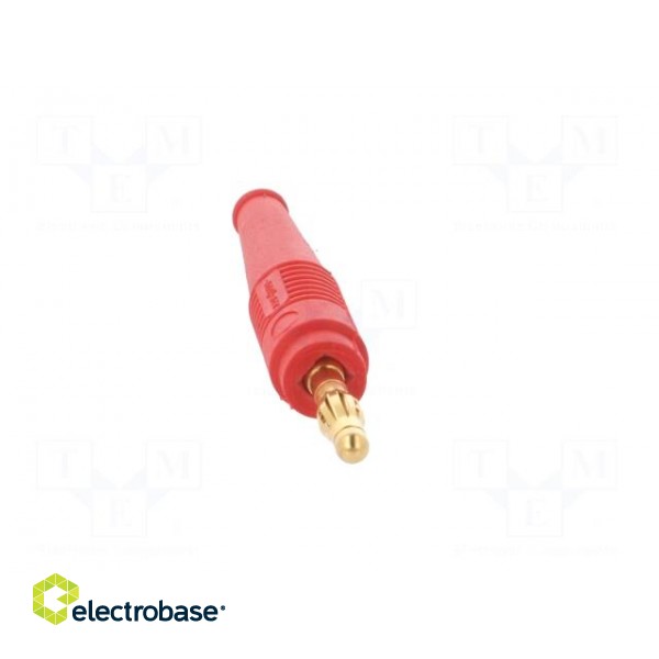 Plug | 4mm banana | 32A | red | non-insulated | 2.5mm2 | gold-plated image 9