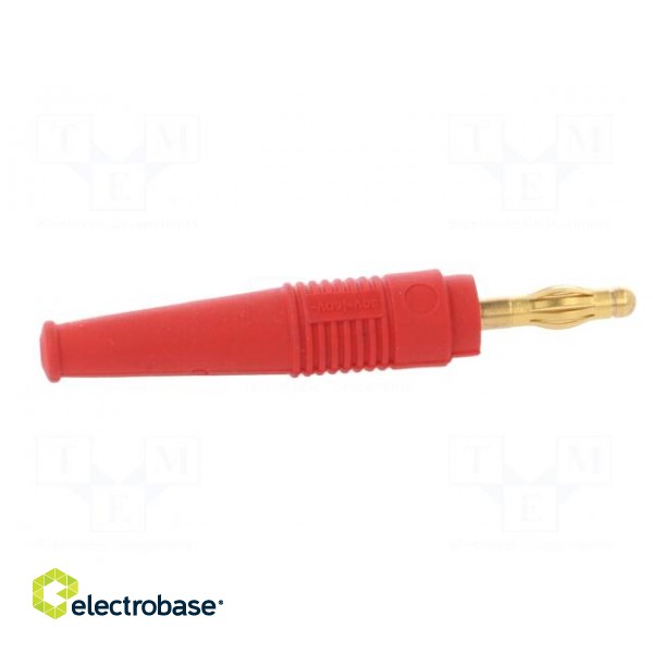 Plug | 4mm banana | 32A | red | 2.5mm2 | Plating: gold-plated | 69mm image 7