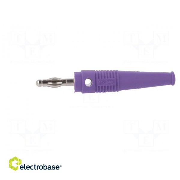 Plug | 4mm banana | 32A | violet | 2.5mm2 | Plating: nickel plated | 69mm image 3