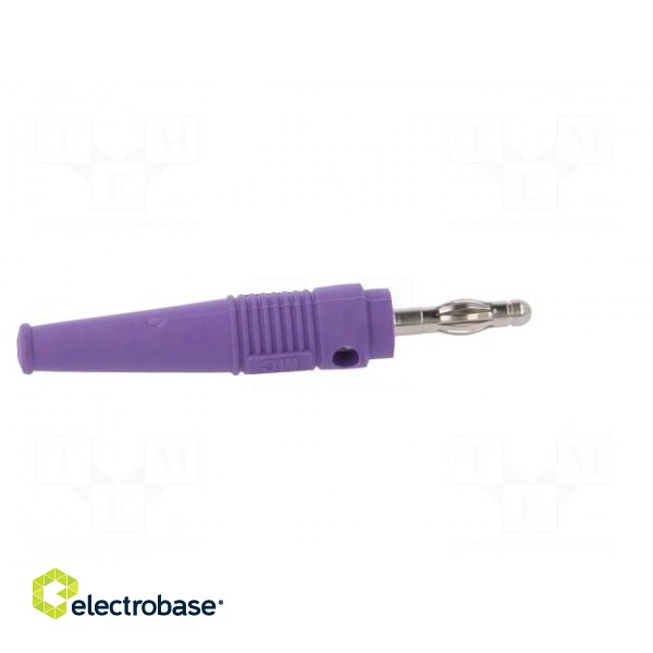 Plug | 4mm banana | 32A | violet | 2.5mm2 | Plating: nickel plated | 69mm image 7