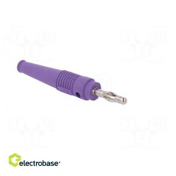 Plug | 4mm banana | 32A | violet | 2.5mm2 | Plating: nickel plated | 69mm фото 8