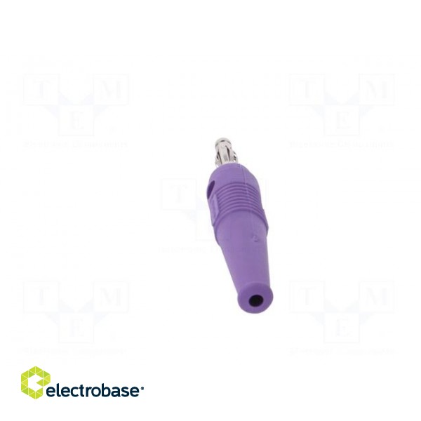 Plug | 4mm banana | 32A | violet | 2.5mm2 | Plating: nickel plated | 69mm фото 5