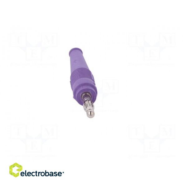 Plug | 4mm banana | 32A | violet | 2.5mm2 | nickel plated | soldered image 9