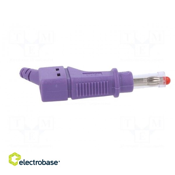 Plug | 4mm banana | 32A | 600V | violet | 2.5mm2 | on cable image 7