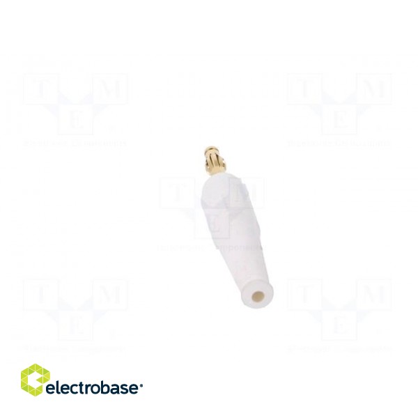 Plug | 4mm banana | 32A | white | 2.5mm2 | Plating: gold-plated | 69mm image 5