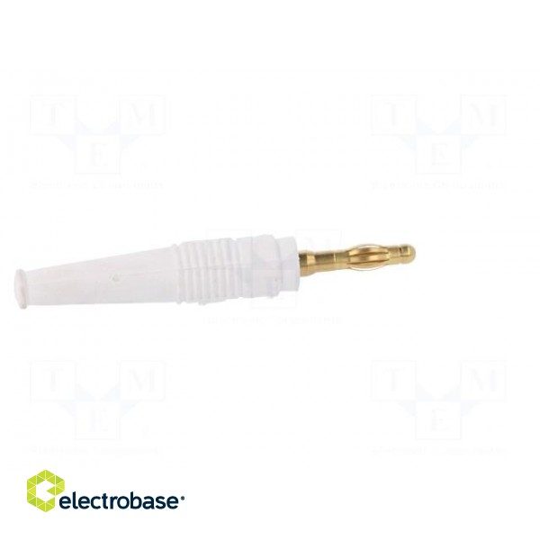 Plug | 4mm banana | 32A | white | 2.5mm2 | Plating: gold-plated | 69mm image 7
