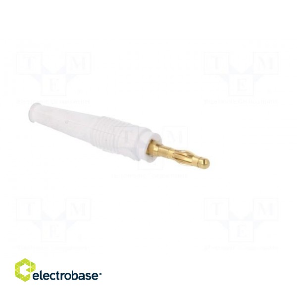 Plug | 4mm banana | 32A | white | 2.5mm2 | Plating: gold-plated | 69mm image 8