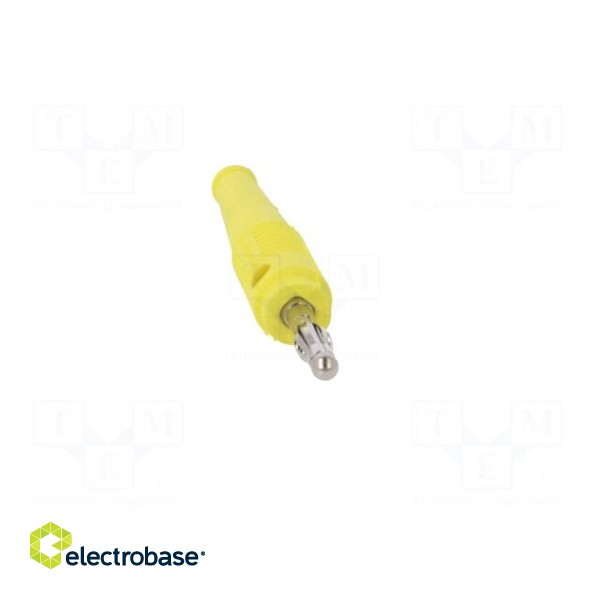Plug | 4mm banana | 32A | yellow | 2.5mm2 | nickel plated | soldered image 9